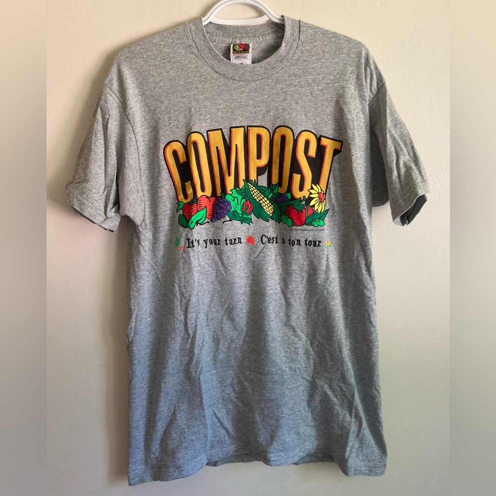 1999 Visions of Utopia “Compost” Mens Tshirt Size Extra Large Vintage